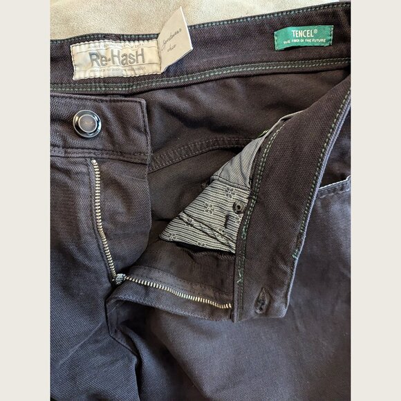 RE-HASH - Rubens cotton lyocell brown pants - Sz 35 - Picture 6 of 10